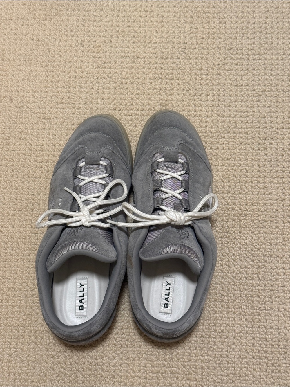 Bally Men’s Gray Suede Lace-Up Sneakers